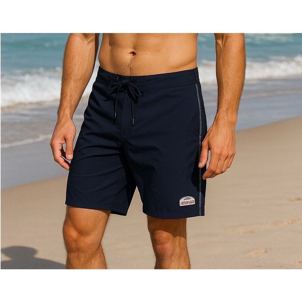 Dark Seas Fairbanks Boardshorts Men’s 30 Black 18” Slake Fit Swim Trunks NWT